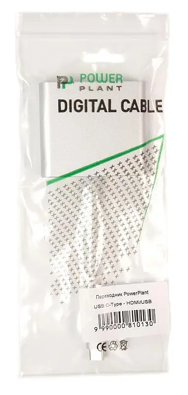 Концентратор Type-C Hdmi/Usb/Usb Type-C 0.15 м розгалужувач PowerPlant KD00AS1306 - фото 3
