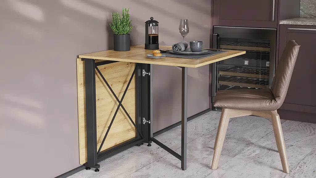 Стіл-книга трансформер Оріон 2 Ferrum-decor 750x1520x730 Чорний метал ДСП Дуб Артізан 16 мм (FRD-104588) - фото 7
