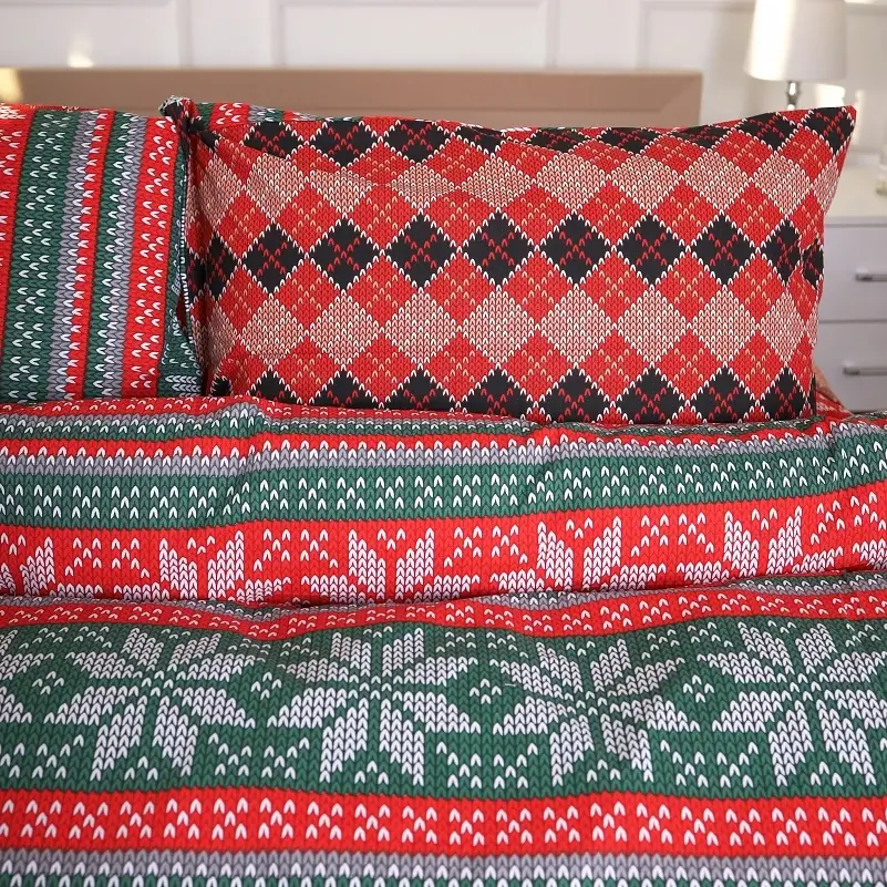 Наволочка MirSon Ranforce Elite 17-0659 Christmas 40х40 см червоно-зелена (2200009612992) - фото 4