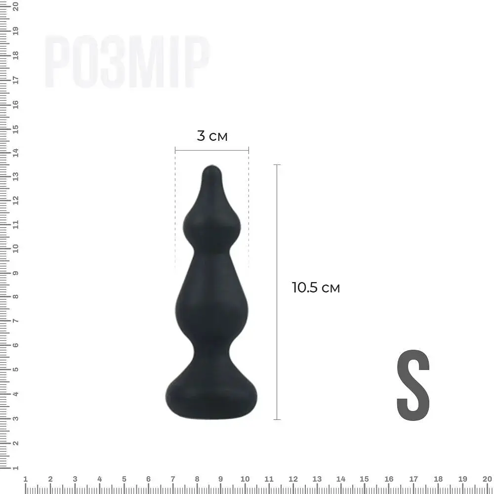 Анальна пробка Adrien Lastic Amuse Mini Black (S) - фото 2