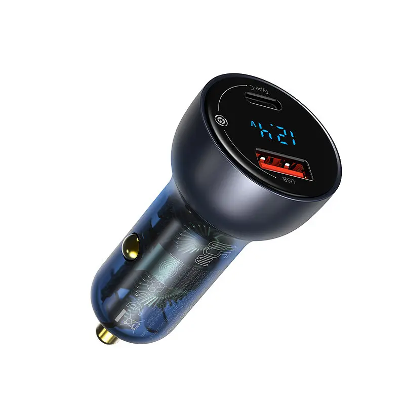 Зарядний для авто Baseus Particular Digital Display QC+PPS Dual USB + Type-C 65 W (CCKX-C0A) - фото 2