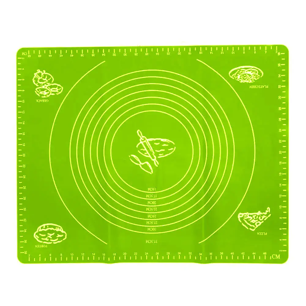 Силіконовий килимок для розкочування тіста 45х64 см, A-plus Салатовий 84405 - фото 2
