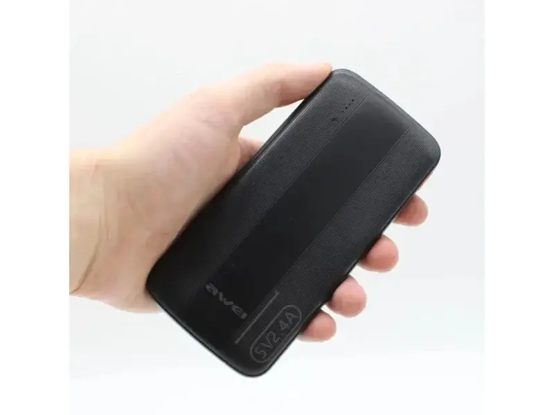 Зовнішній акумулятор (Power Bank) Awei P20K 10000mAh Black - фото 7