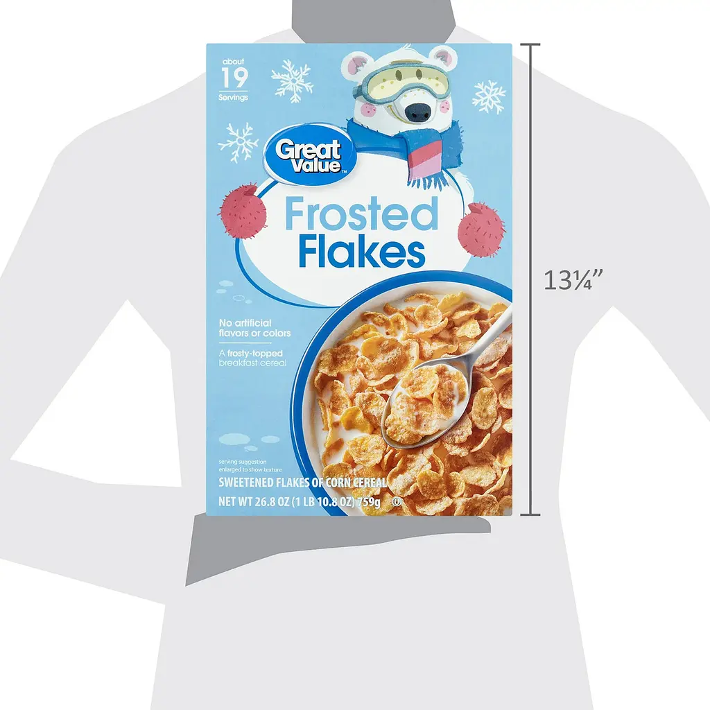 Пластівці для сніданку Great Value Frosted Flakes Breakfast Cereal 759 g - фото 3