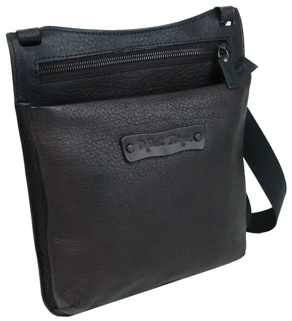 Сумка чоловіча Mykhail Ikhtyar 24х26х3 см Чорний (45041 New black)