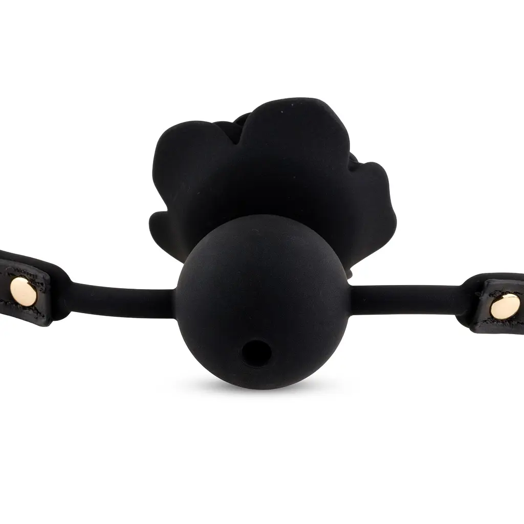 Кляп Black Rose Ball Gag чорний - фото 6