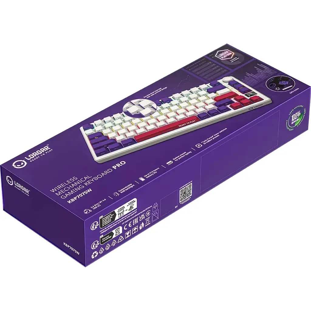 Клавіатура Lorgar KBP7075W Pro White (LRG-KBP7075W-WH-US) [144799] - фото 8