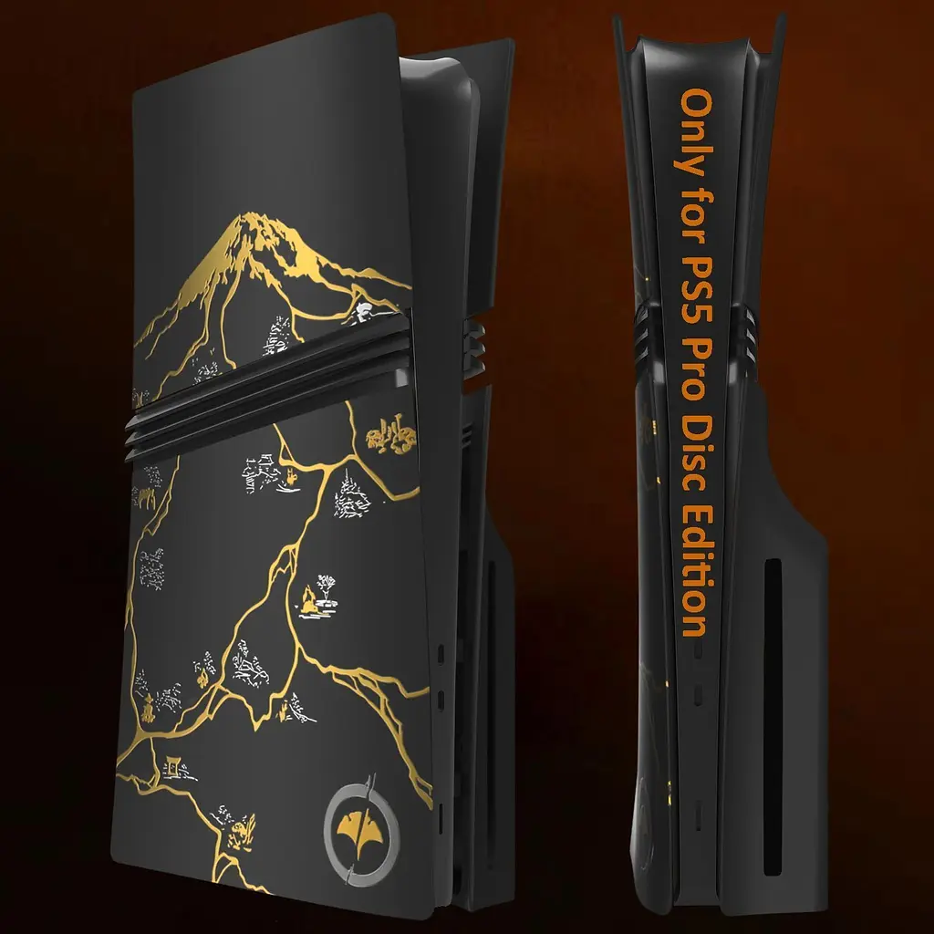 Змінна панель DK Faceplate Replaceable 4in1 для PlayStation 5 Pro Blue-Ray Faceplate Ghost Black Yotei [163768] - фото 5