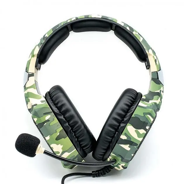 Дротова гарнітура Onikuma Gaming with LED K8, USB, 3.5mm, 2.2m, Camouflage-Green - фото 3