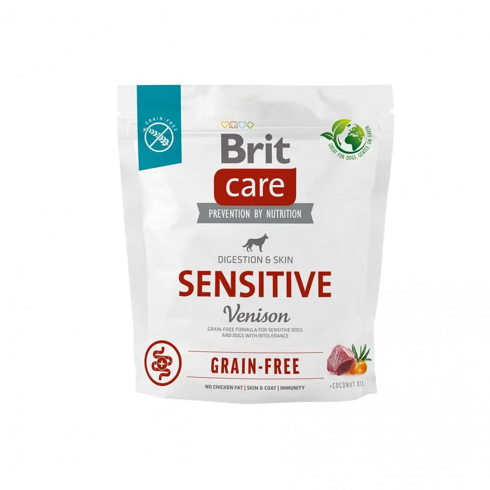 Сухий корм Brit Care Dog Grain-free Sensitive для собак з чутливим травленням, беззерновий з олениною 1 кг (арт.172208/559152)