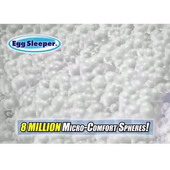 Анатомічна подушка для сну 50х30х12см Egg Sleeper білий - фото 4