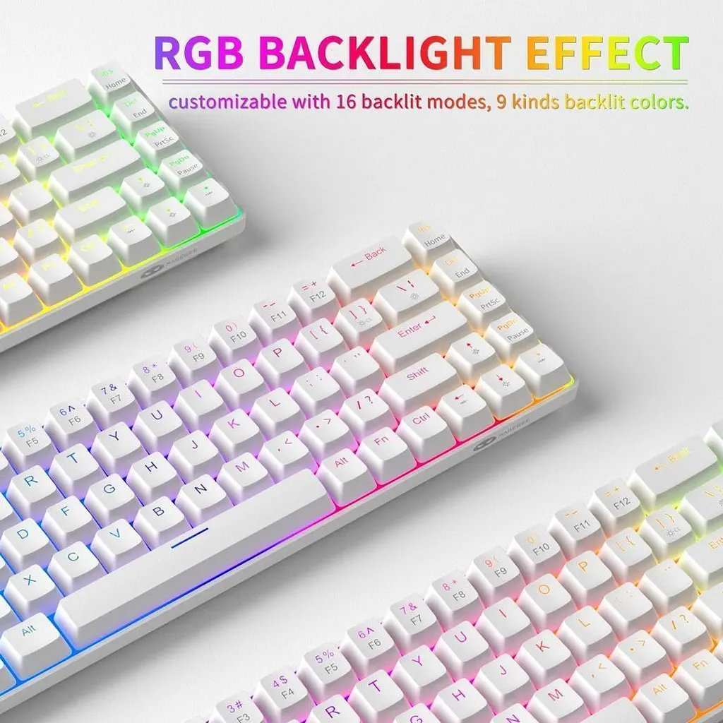 Клавіатура MageGee MK-BOX RGB Magnetic Amethyst Switch White (6971969728653-UA) [164297] - фото 5