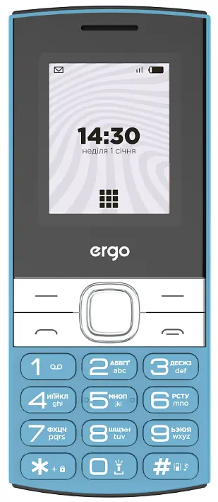 Телефон ERGO B185 DS Blue UA UCRF