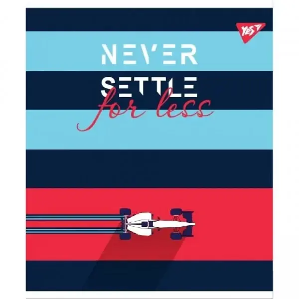 Зошит А4 48 аркушів клітинка Yes Never Settle ірідіум софт-тач 764418 - фото 2