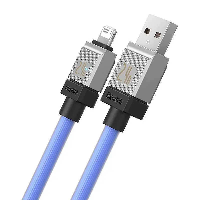 Кабель Baseus CoolPlay Series Fast Charging Cable USB to Lightning 2.4A 2m CAKW000503 Blue - фото 4