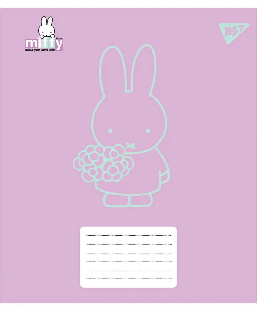 Набір зошитів шкільних YES А5/12 коса лінія Miffy Bunny 25 шт (767619) - фото 5