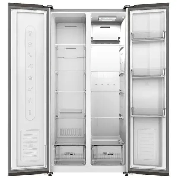 Холодильник Edler ED 400IN Side by side No frost общий объем 400L полезный объем 232L/168L дисплей электронное управление LED освещение суперзамораживание режим отпуск А+ 171.2x83.6x61 см Steel - фото 2