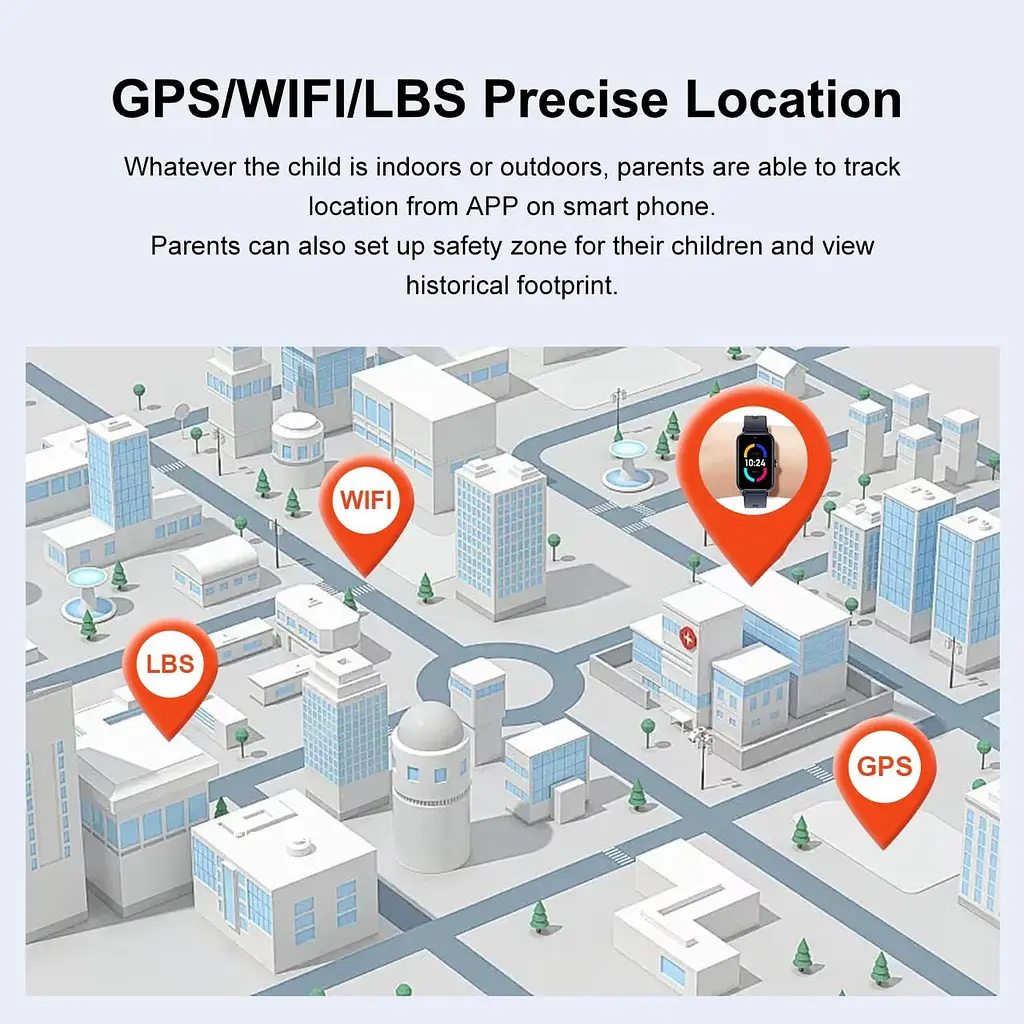 Рожевий дитячий смарт годинник-телефон Lemfo DH13S з GPS трекером, відеодзвінком, 4G SIM-картою та SOS До 3 днів роботи - фото 12