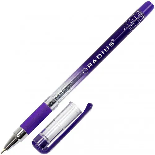 Ручка кулькова Radius I-pen 0,7мм фіолетова напівпрозорий корпус (12) (144) (1728) 0184 - фото 3