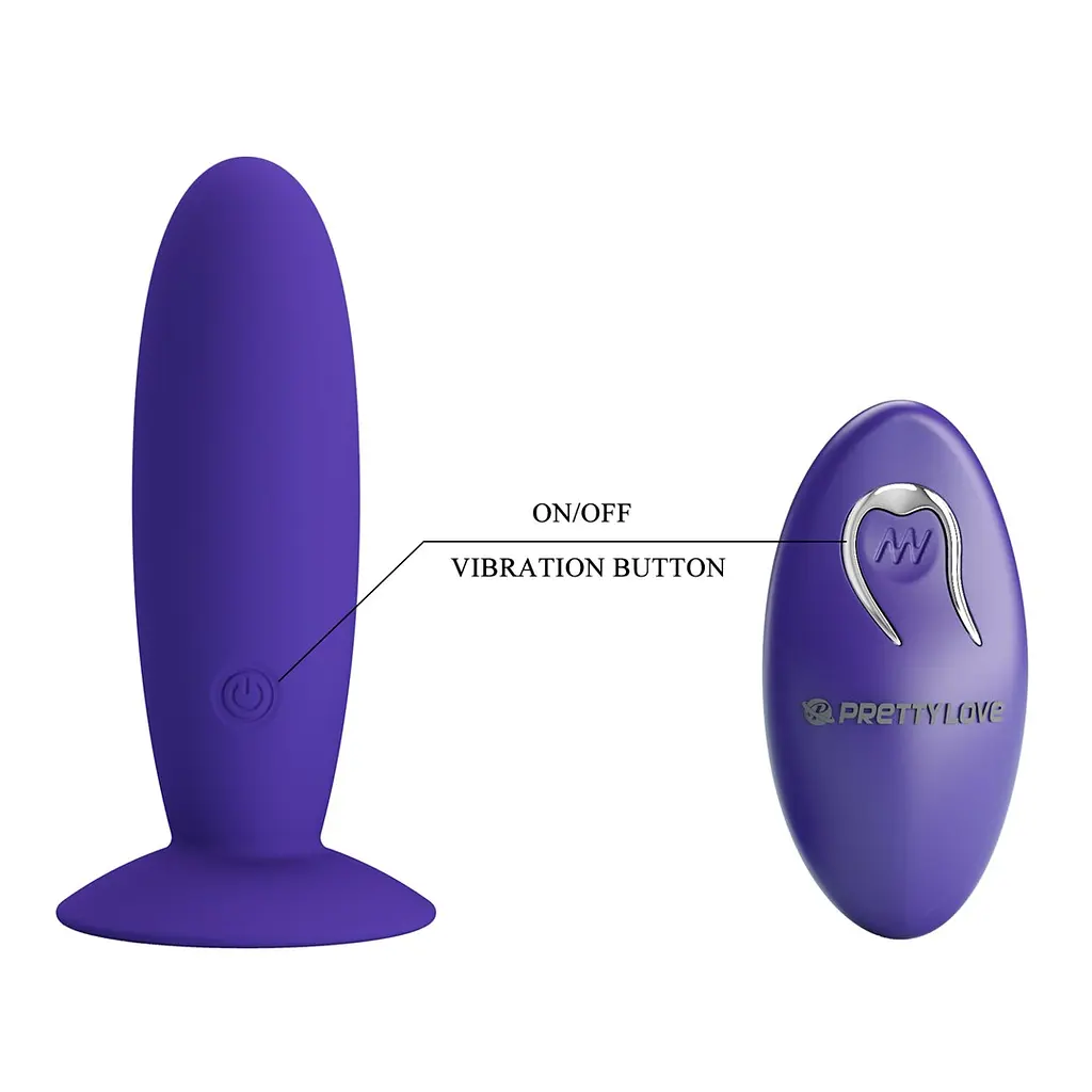 Анальная пробка Pretty Love Remote Control Vibrating Plug Youth 11 см (фиолетовый) - фото 5