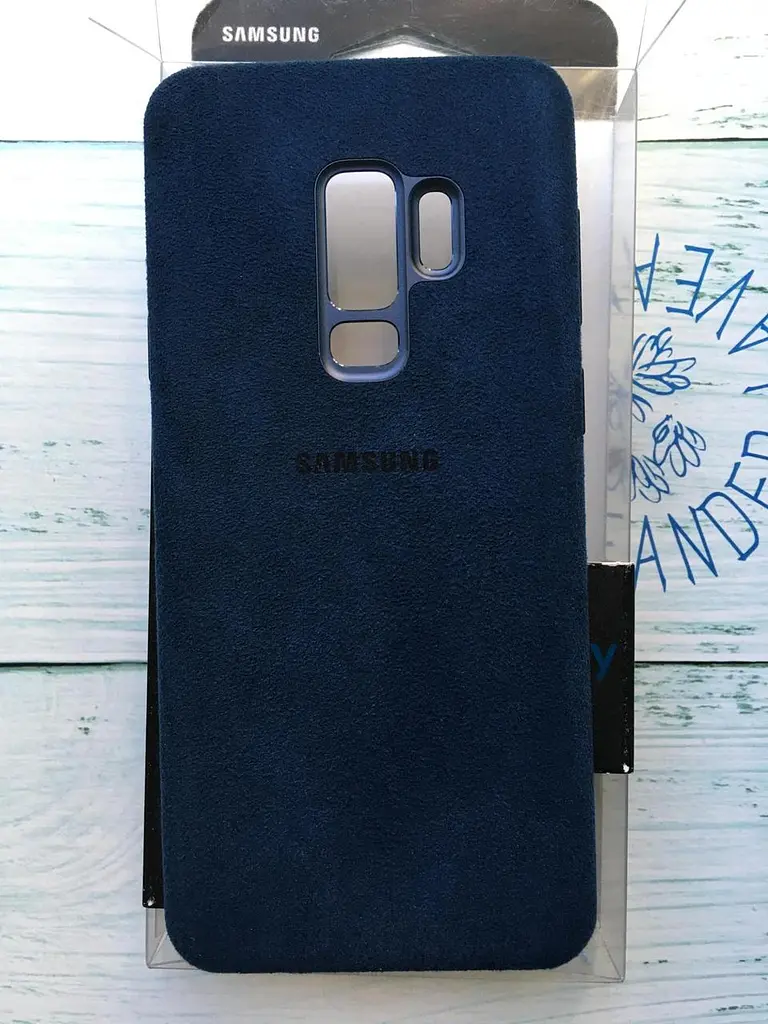 Чохол-накладка Alcantara Cover Official EF-XG965ALEGRU для Samsung Galaxy S9 Plus (6.2") Blue - фото 4
