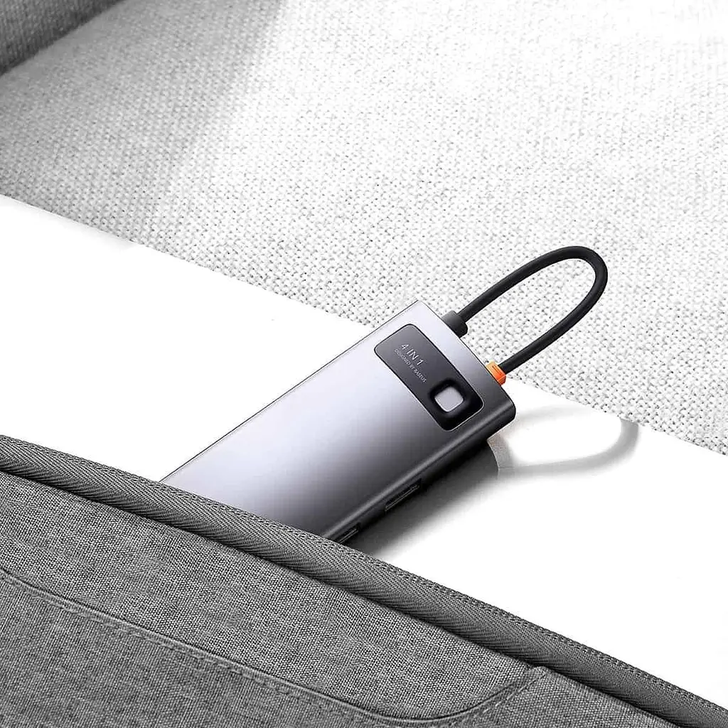 USB-хаб Baseus Metal Gleam Series 4-in-1 (WKWG070013) [96272] - фото 7