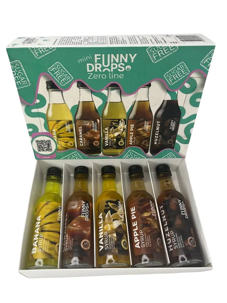 Набір сиропів без цукру Funny Drops Zero line 5 шт 50 мл