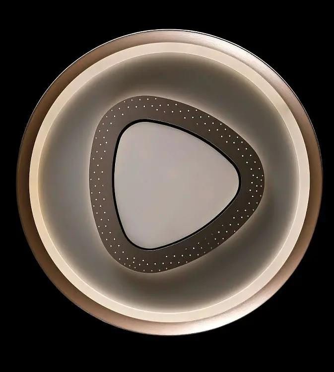 Люстра потолочная LED Splendid Ray L55088/500A/1, 144W, серый/золотой, современный стиль, с пультом, 50 см - фото 5
