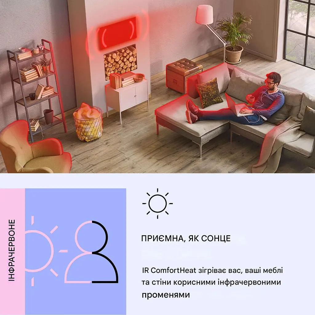 Потолочный инфракрасный обогреватель Klarstein Wonderwall Wondersky 350 Вт (10038378) - фото 6