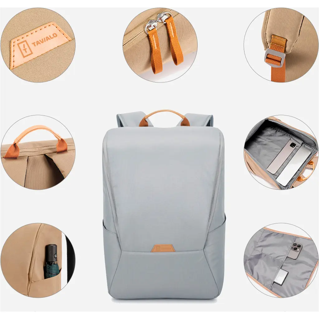 Рюкзак для ноутбука Tavialo 15.6" CityLife TC20 gray, 20L (222224003) - фото 3