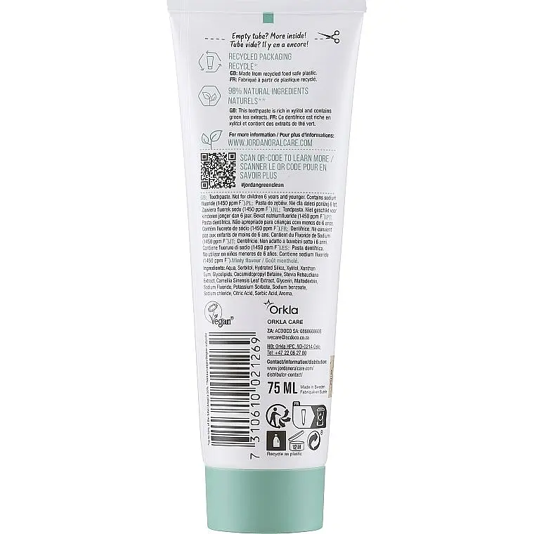 Зубна паста Jordan Green Clean Cavity Protect 75 мл - фото 2