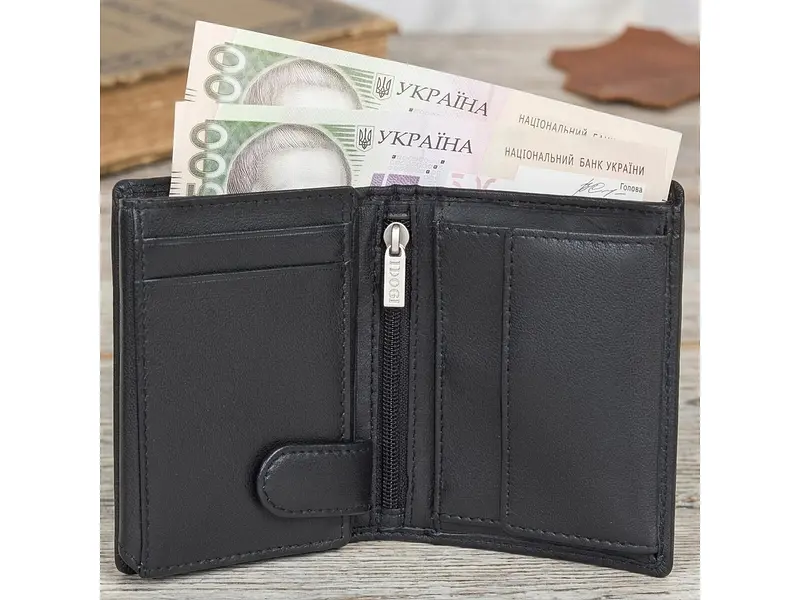 Вертикальне портмоне з натуральної шкіри Cortina 5054 Чорне 8,5х11х2,5 см TONY PEROTTI acs0032402 - фото 2