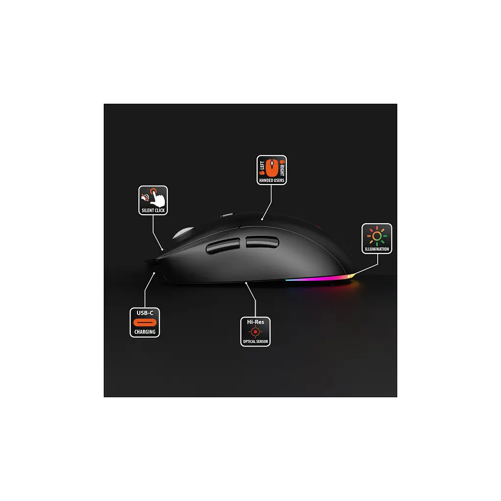 Мишка Media-Tech MT1124 Wireless Black (MT1124) - фото 9