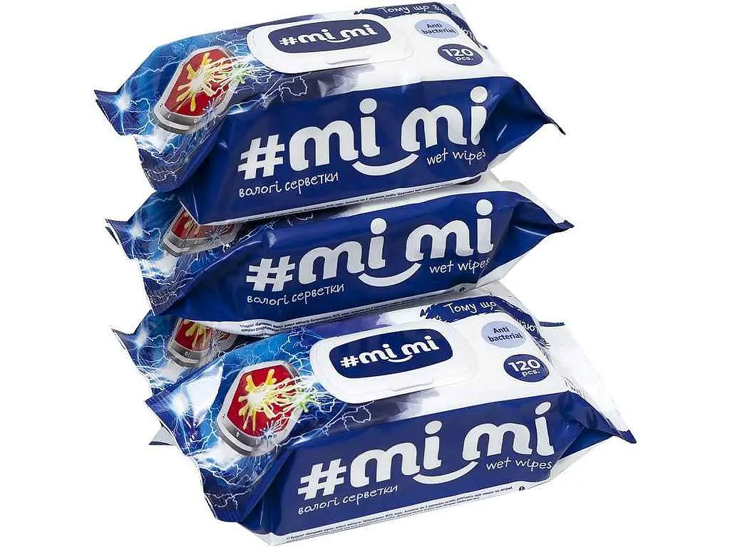 Вологі серветки МІ МІ 120шт Antibacterial
