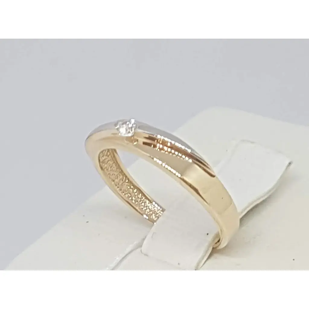 Золотое кольцо Столичная Ювелирная Фабрика с фианитом. 140522 16 - фото 2