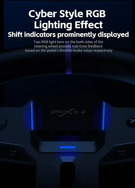Игровой руль PXN V9 GEN2 с педалями и коробкой передач для PS4, PS3, Xbox X/S, PC (PXN-V9GEN2) - фото 2
