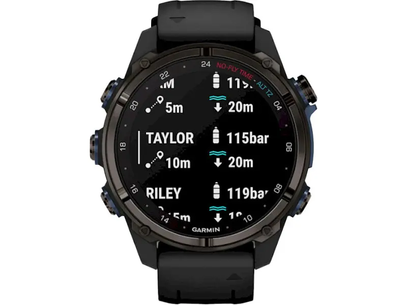 Спортивний годинник Garmin Descent Mk3i – 43 mm Carbon Gray DLC Titanium w. Black Silicone Band (010-02753-10/11) - фото 10