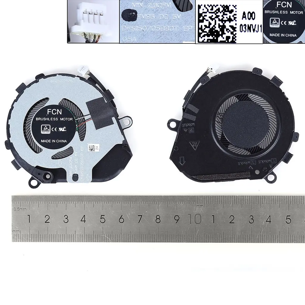 Вентилятор для Dell Latitude 7310 2-in-1 P34S, (EG50040S1-CJ50-S9A, 03NVJ1, DC28000PUSL) - фото 3