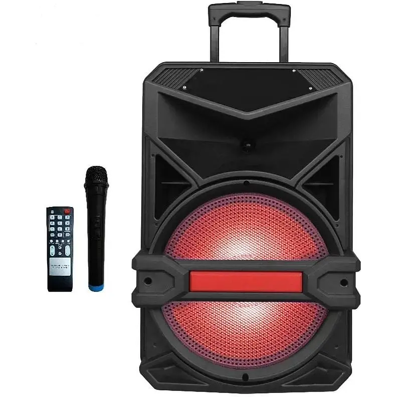 Акумуляторна акустична система XPRO UF-1716 колонка валіза 80Вт USB SD FM радіо Bluetooth мікрофон ДУ чорна (UF-1716) - фото 4