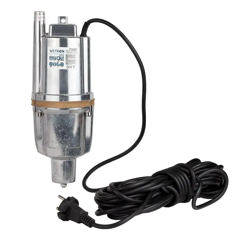 Насос вибрационный Wetron WVM60-1 10 м кабеля нижний вход 778387 - фото 2