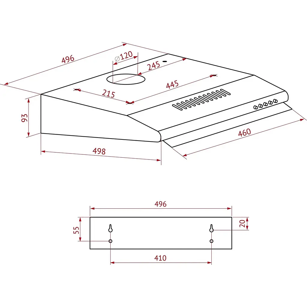 Витяжка Perfelli PL 5144 BL LED - фото 11