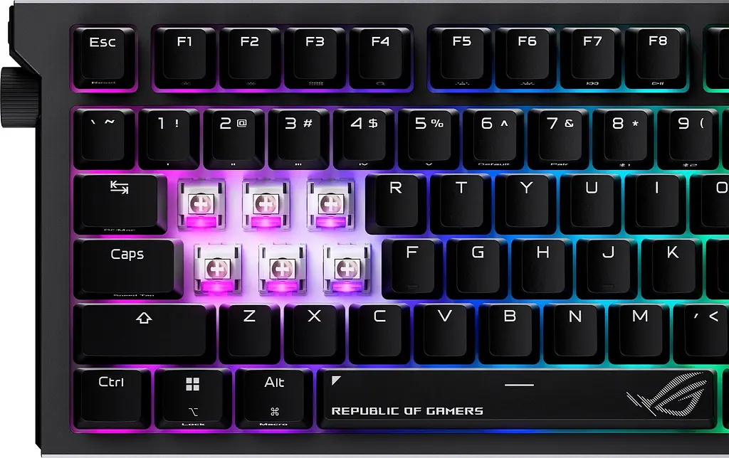 Клавіатура ASUS ROG Strix Morph 96 Wireless NX Snow V2 UKR Black (90MP04IF-BKMA03) - фото 11