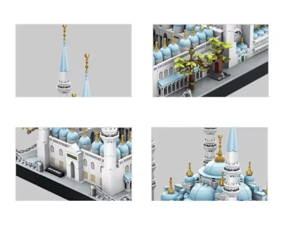 Конструктор Wange Архітектура  Блакитна мечеть The Blue Mosque 5251 Стамбул, Туреччина 3Д 3D, 1129 деталей - фото 3