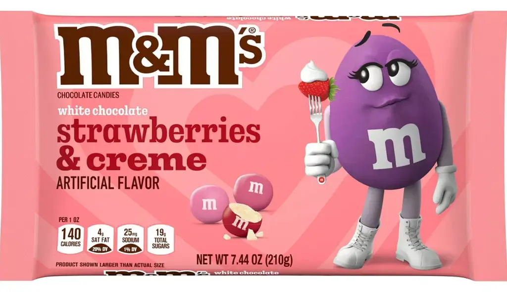 Драже M&M's White Chocolate Strawberries and Cream Valentine's Day 210г