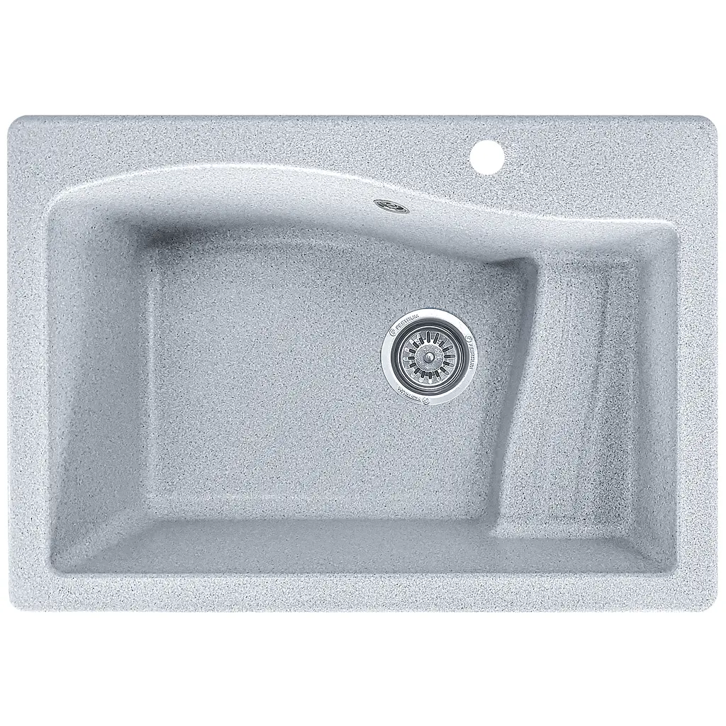 Мойка кухонная Valetti 70N гранитная 710х490 мм серая - фото 2