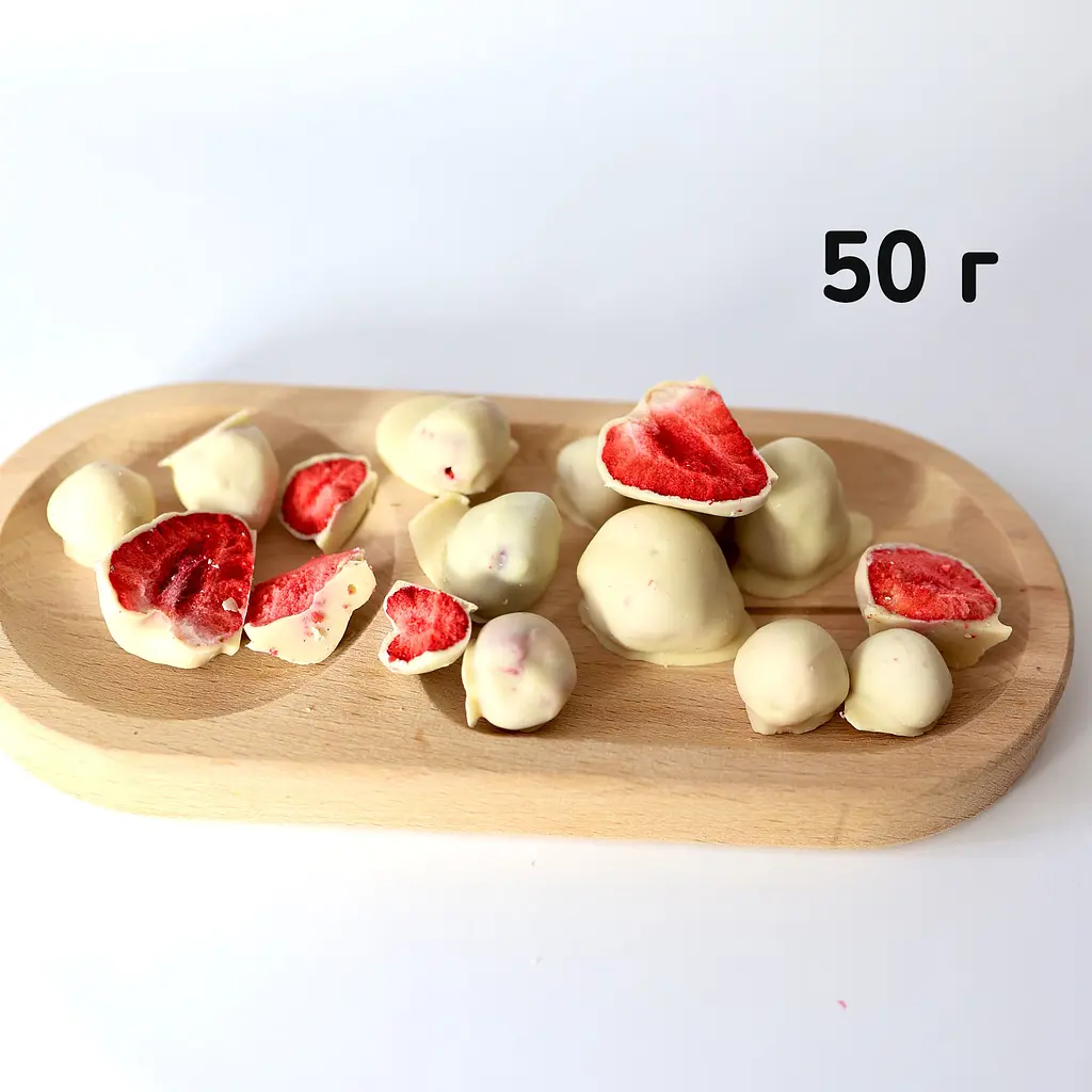 Сублимированная клубника в белом шоколаде, 50г - фото 5