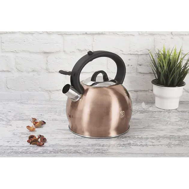 Чайник Berlinger Haus зі свистком рожеве золото 3 л (BH 1075N) - фото 5