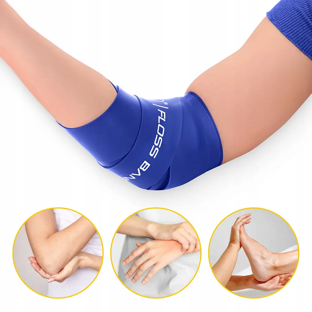 Стрічка компресійна для флосингу 4Fizjo Floss Band 207 x 5 x 0.1 см Blue (P-5905973405218) - фото 6