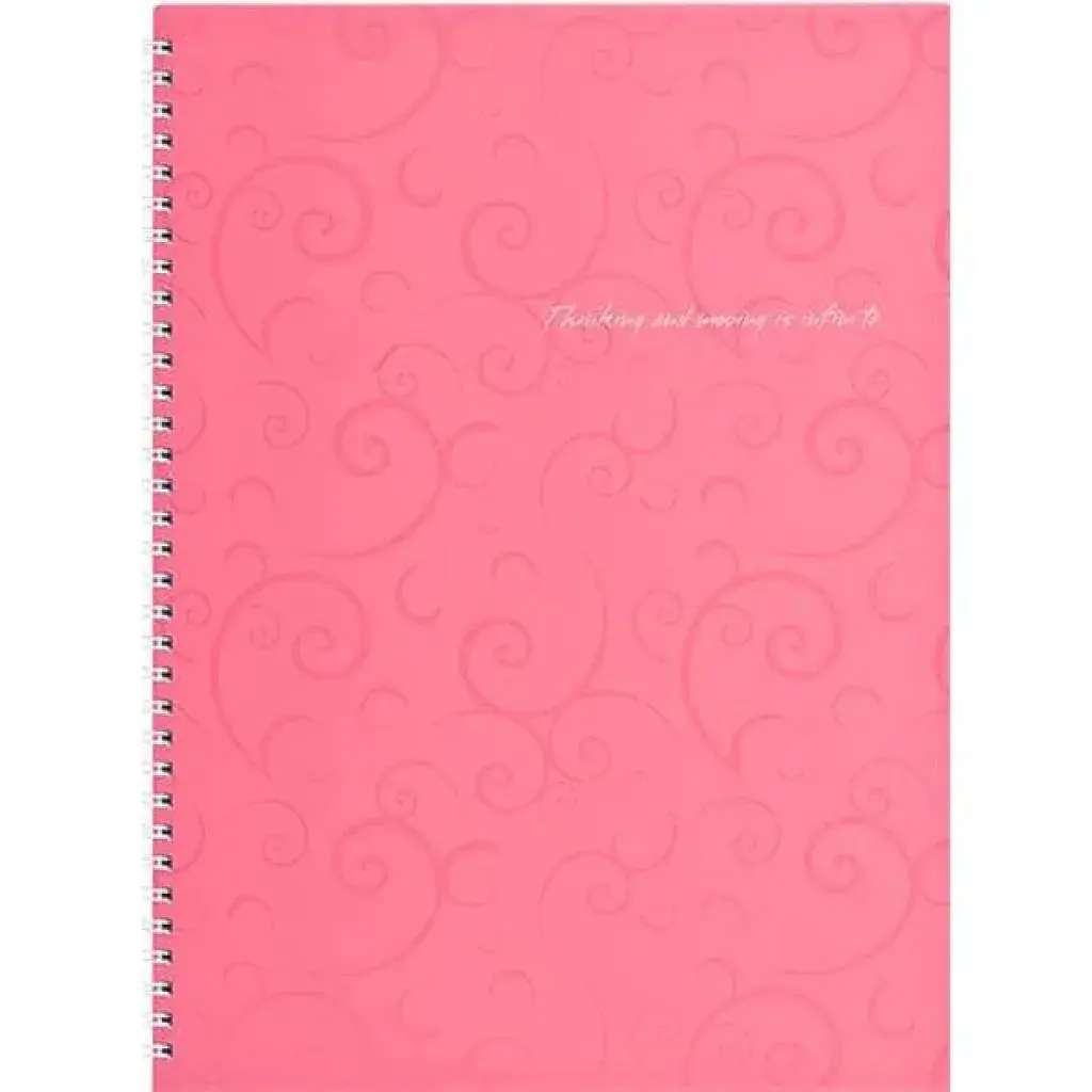 Блокнот Buromax spiral side, А4, 80sheets, Barocco, square, pink (BM.2446-610)