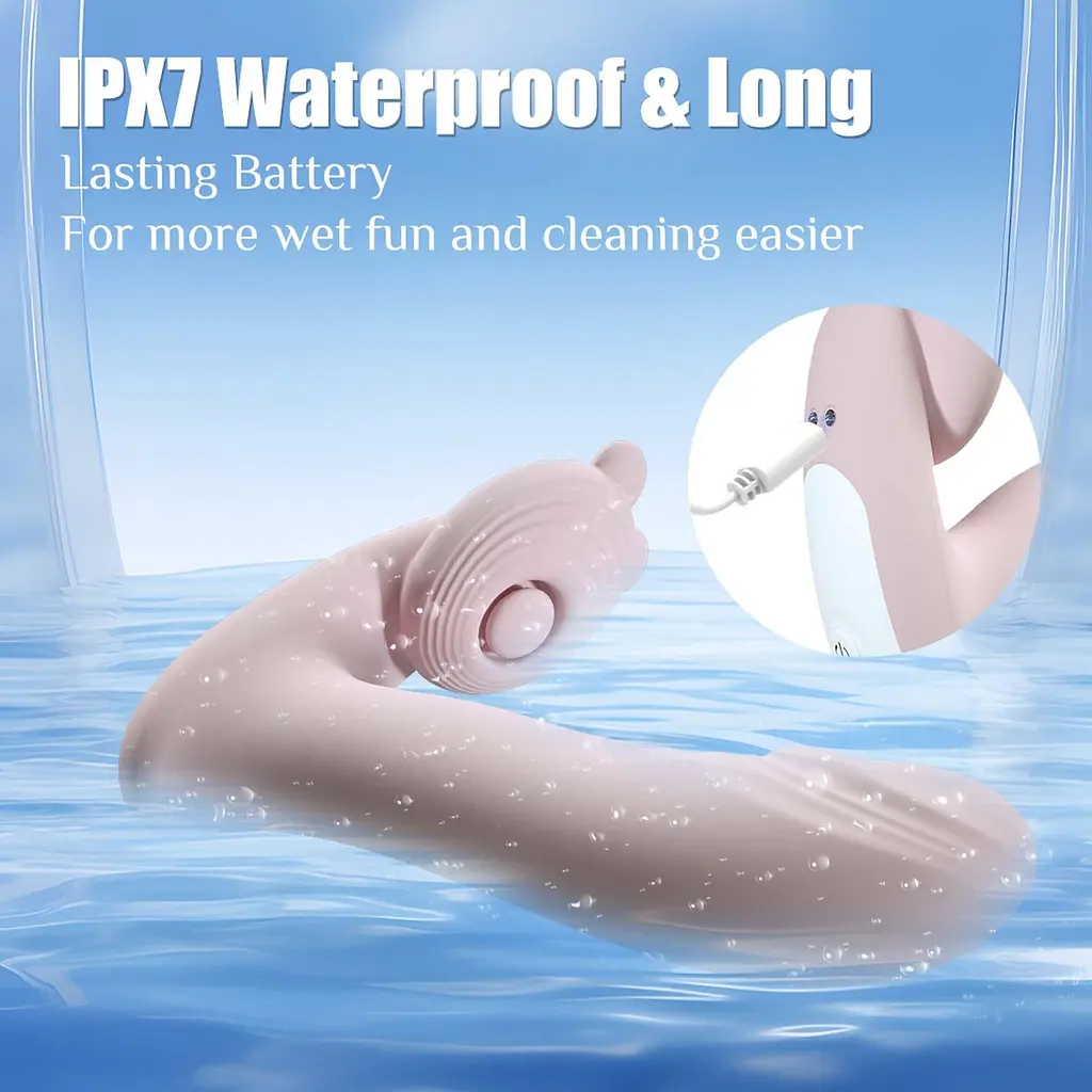 Вібратор B - Series Fox Finger function Heating + APP, 13.8 см (рожевий) - фото 5